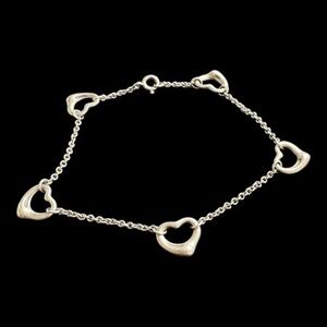 Tiffany & Co Elsa Peretti Five Open Hearts Bracelet
